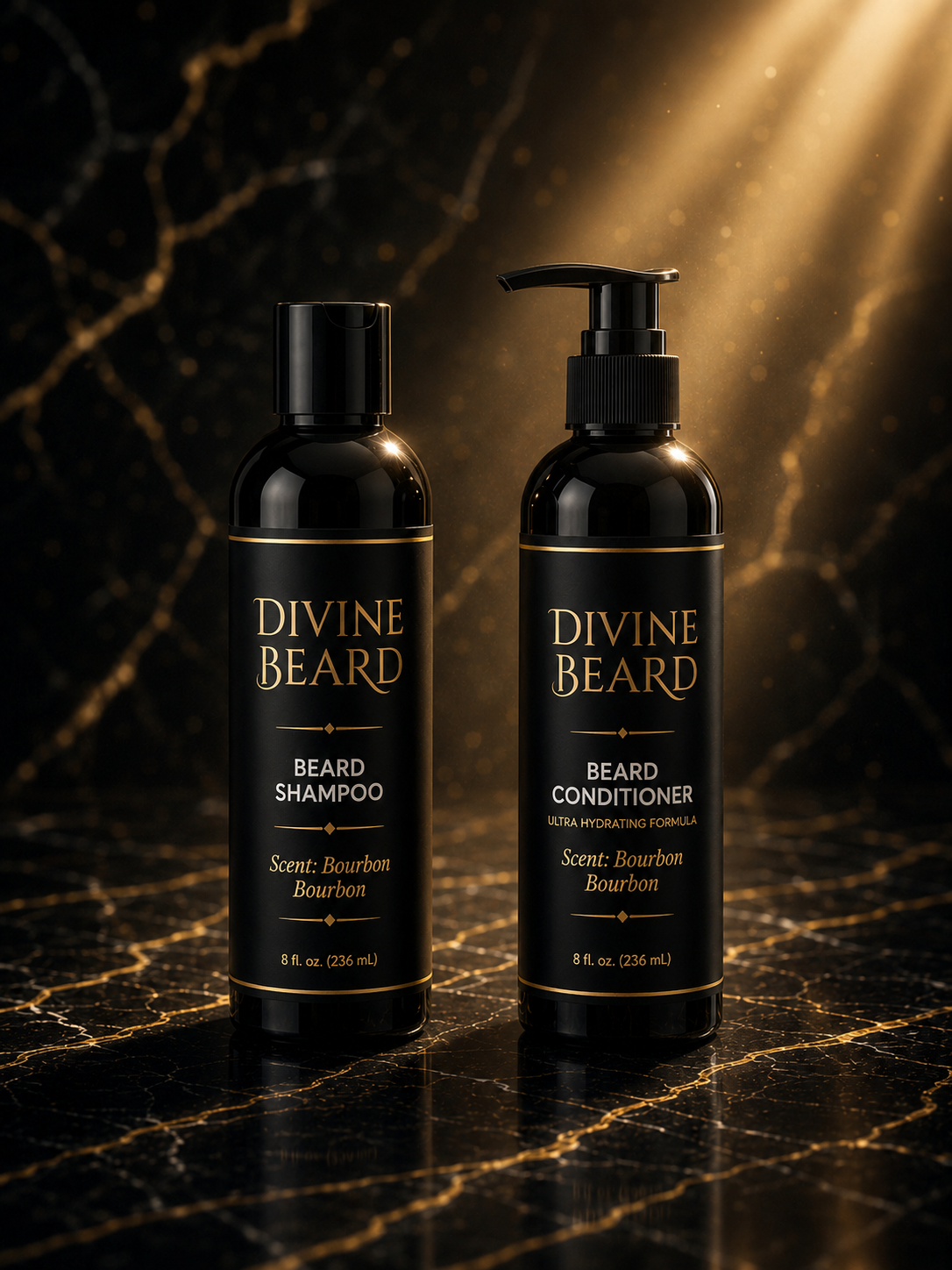 Divine Beard Bourbon Wash + Conditioner Combo